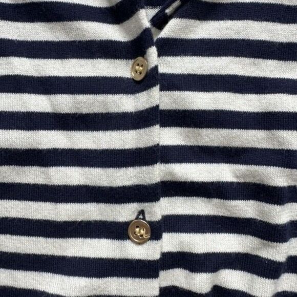 J Crew XXL Tipped stripe Caryn cardigan sweater - Picture 4 of 5